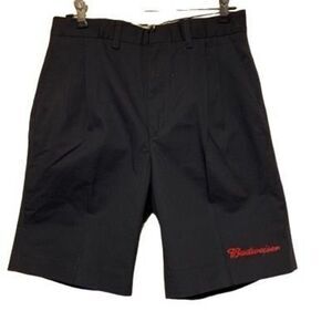 Vintage Riverside Size 29 Budweiser Blue Pleated Uniform Shorts *New-2nds*